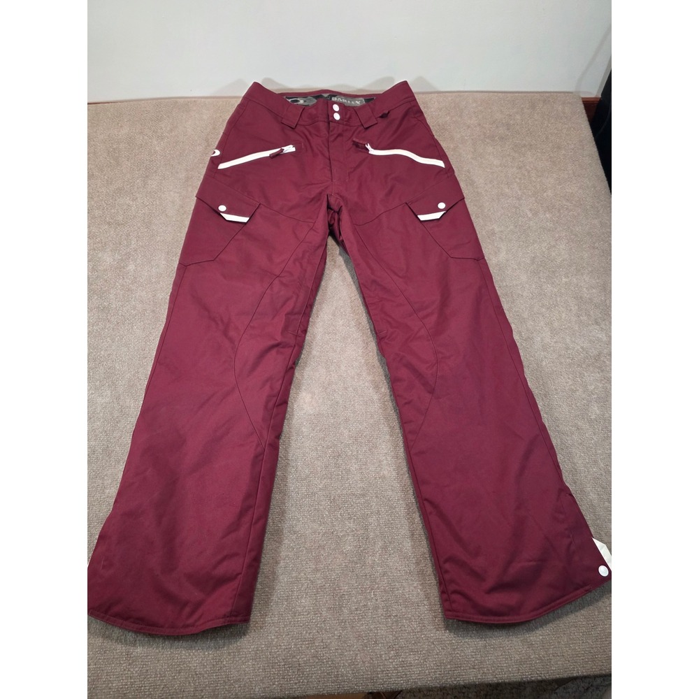 Oakley Thinsulate Insulated Snow Pants Burgundy Maroon Mens Medium Regular Fit